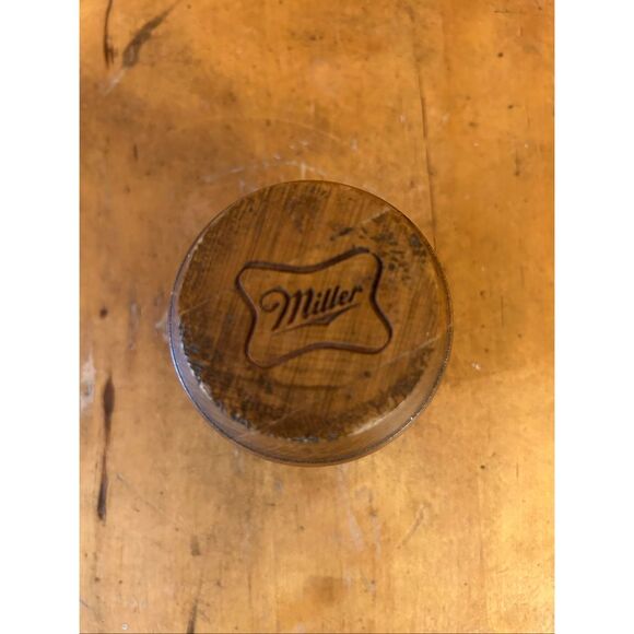 Vintage 1987 Miller Beer Wooden Barrel Keg Paperweight (5266) - Picture 6 of 7